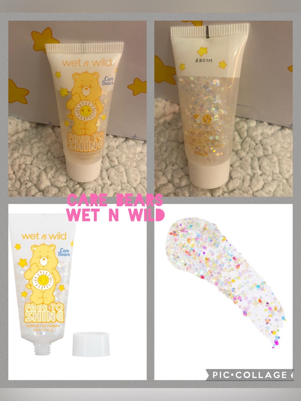 Wet N Wild Care Bears 40th anniversary limited edition free to shine gli…
